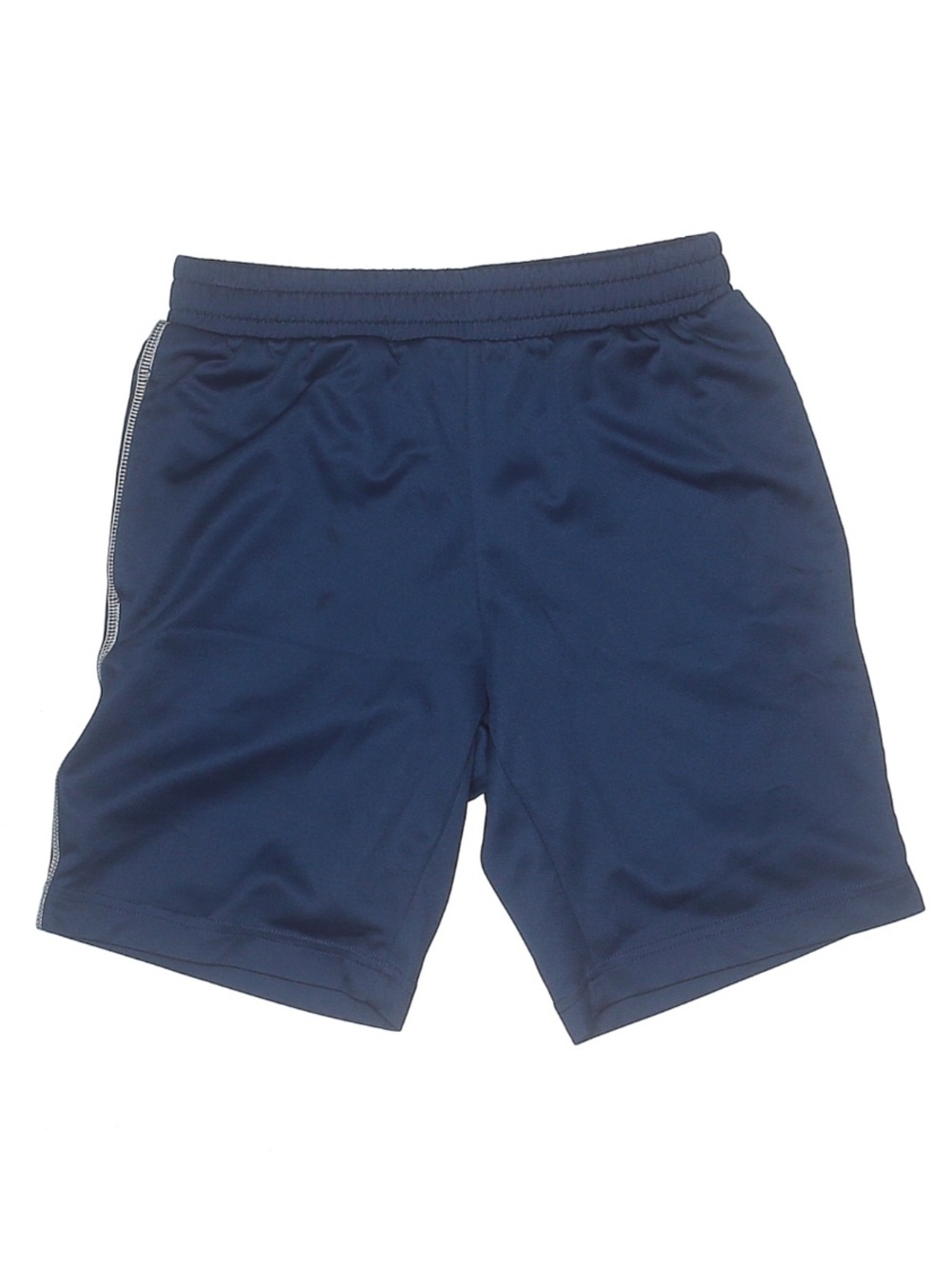 AMAZON ESSENTIALS Boy’s Navy Blue Athletic Soft Mesh Shorts w/ White Stitching